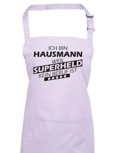 Kochschürze, Ich bin Hausmann, weil Superheld kein Beruf ist, Farbe lilac