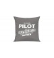 Sofa Kissen Ich bin Pilot weil Superheld kein Beruf ist