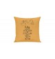 Sofa Kissen, ein tolles Geschenk zur Geburt mit deinem persönlichen Initialien Storch, Farbe gelb