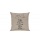 Sofa Kissen, ein tolles Geschenk zur Geburt mit deinem persönlichen Initialien Storch, Farbe sand