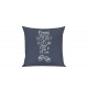 Sofa Kissen, ein tolles Geschenk zur Geburt mit deinem persönlichen Initialien Schühchen, Farbe blau