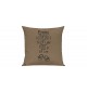 Sofa Kissen, ein tolles Geschenk zur Geburt mit deinem persönlichen Initialien Schühchen, Farbe hellbraun