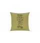Sofa Kissen, ein tolles Geschenk zur Geburt mit deinem persönlichen Initialien Schühchen, Farbe hellgruen