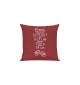 Sofa Kissen, ein tolles Geschenk zur Geburt mit deinem persönlichen Initialien Schühchen, Farbe rot