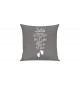 Sofa Kissen, ein tolles Geschenk zur Geburt mit deinem persönlichen Initialien Fußabruck, Farbe grau