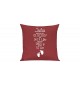 Sofa Kissen, ein tolles Geschenk zur Geburt mit deinem persönlichen Initialien Fußabruck, Farbe rot