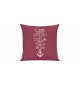 Sofa Kissen, ein tolles Geschenk zur Geburt mit deinem persönlichen Initialien Anker, Farbe pink