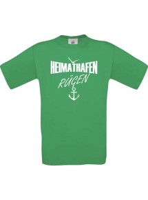 Männer-Shirt Heimathafen Rügen  kult, kelly, Größe L