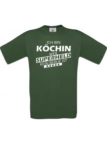 Männer-Shirt Ich bin Köchin, weil Superheld kein Beruf ist, grün, Größe L