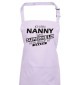 Kochschürze, Ich bin Nanny, weil Superheld kein Beruf ist, Farbe lilac