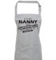 Kochschürze, Ich bin Nanny, weil Superheld kein Beruf ist, Farbe silver