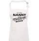 Kochschürze, Ich bin Nanny, weil Superheld kein Beruf ist, Farbe weiss