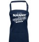 Kochschürze, Ich bin Nanny, weil Superheld kein Beruf ist, Farbe navy