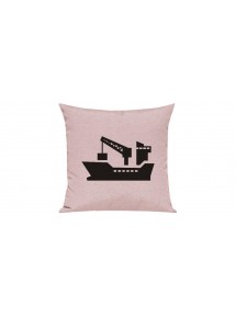 Sofa Kissen, Frachter, Seefahrt, Übersee, Skipper, Kapitän, Farbe rosa