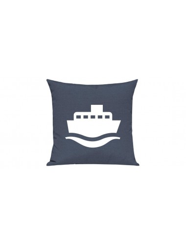 Sofa Kissen, Frachter, Matrose, Übersee, Skipper, Kapitän, Farbe blau