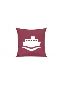 Sofa Kissen, Frachter, Matrose, Übersee, Skipper, Kapitän, Farbe pink