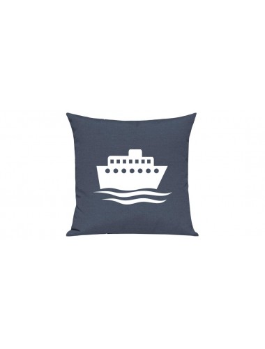 Sofa Kissen, Übersee, Kreuzfahrtschiff, Passagierschiff, Farbe blau