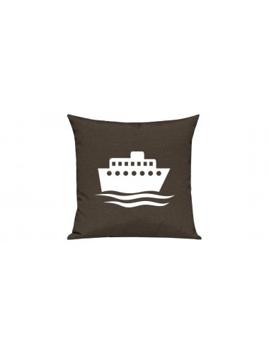 Sofa Kissen, Übersee, Kreuzfahrtschiff, Passagierschiff, Farbe braun