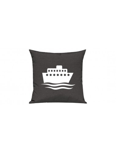 Sofa Kissen, Übersee, Kreuzfahrtschiff, Passagierschiff, Farbe dunkelgrau