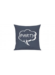 Sofa Kissen, Sprechblase Party, Farbe blau