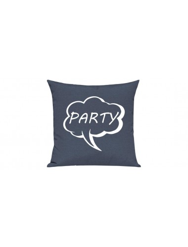 Sofa Kissen, Sprechblase Party, Farbe blau