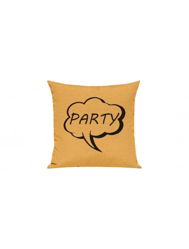Sofa Kissen, Sprechblase Party, Farbe gelb