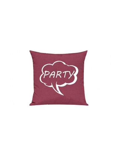Sofa Kissen, Sprechblase Party, Farbe pink