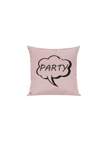 Sofa Kissen, Sprechblase Party, Farbe rosa