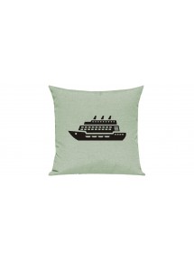 Sofa Kissen, Kreuzfahrtschiff, Passagierschiff, Farbe pastellgruen