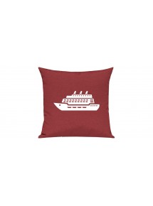 Sofa Kissen, Kreuzfahrtschiff, Passagierschiff, Farbe rot