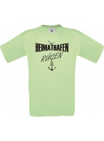 Männer-Shirt Heimathafen Rügen  kult, mint, Größe L