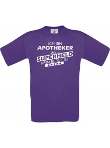 Männer-Shirt Ich bin Apotheker, weil Superheld kein Beruf ist, lila, Größe L