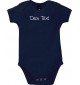 Baby Body individuell mit deinem Wunschtext versehen, Farbe blau, Größe 3-6 Monate