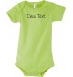 Baby Body individuell mit deinem Wunschtext versehen, Farbe gruen, Größe 3-6 Monate