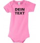 Baby Body mit deinem Wunschtext versehen, Farbe rosa, Größe 12-18 Monate