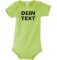 Baby Body mit deinem Wunschdruck versehen, ideal für den Vereinsport, Farbe gruen, Größe 12-18 Monate