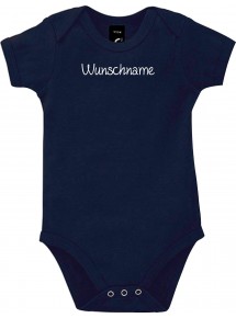 Baby Body individuell mit deinem Wunschtext versehen, Farbe blau, Größe 12-18 Monate