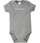 Baby Body individuell mit deinem Wunschtext versehen, Farbe grau, Größe 12-18 Monate