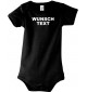 Baby Body mit deinem Wunschtext Logo versehen, schwarz, 12-18 Monate