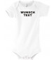 Baby Body mit deinem Wunschtext Logo versehen, weiss, 12-18 Monate
