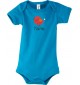 Baby Body mit tollen Motiven inkl Ihrem Wunschnamen Spatz, Farbe hellblau, Größe 12-18 Monate