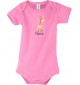 Baby Body mit tollen Motiven inkl Ihrem Wunschnamen Giraffe, Farbe rosa, Größe 12-18 Monate