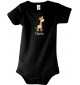 Baby Body mit tollen Motiven inkl Ihrem Wunschnamen Giraffe, Farbe schwarz, Größe 12-18 Monate