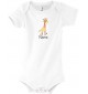 Baby Body mit tollen Motiven inkl Ihrem Wunschnamen Giraffe, Farbe weiss, Größe 12-18 Monate