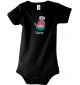 Baby Body mit tollen Motiven inkl Ihrem Wunschnamen Wal, Farbe schwarz, Größe 12-18 Monate