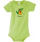 Baby Body mit tollen Motiven inkl Ihrem Wunschnamen Krokodil, Farbe gruen, Größe 12-18 Monate