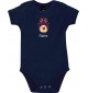 Baby Body mit tollen Motiven inkl Ihrem Wunschnamen Pinguin, Farbe blau, Größe 12-18 Monate