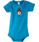 Baby Body mit tollen Motiven inkl Ihrem Wunschnamen Pinguin, Farbe hellblau, Größe 12-18 Monate
