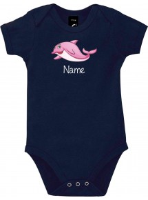 Baby Body mit tollen Motiven inkl Ihrem Wunschnamen Delfin