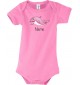 Baby Body mit tollen Motiven inkl Ihrem Wunschnamen Delfin, Farbe rosa, Größe 12-18 Monate